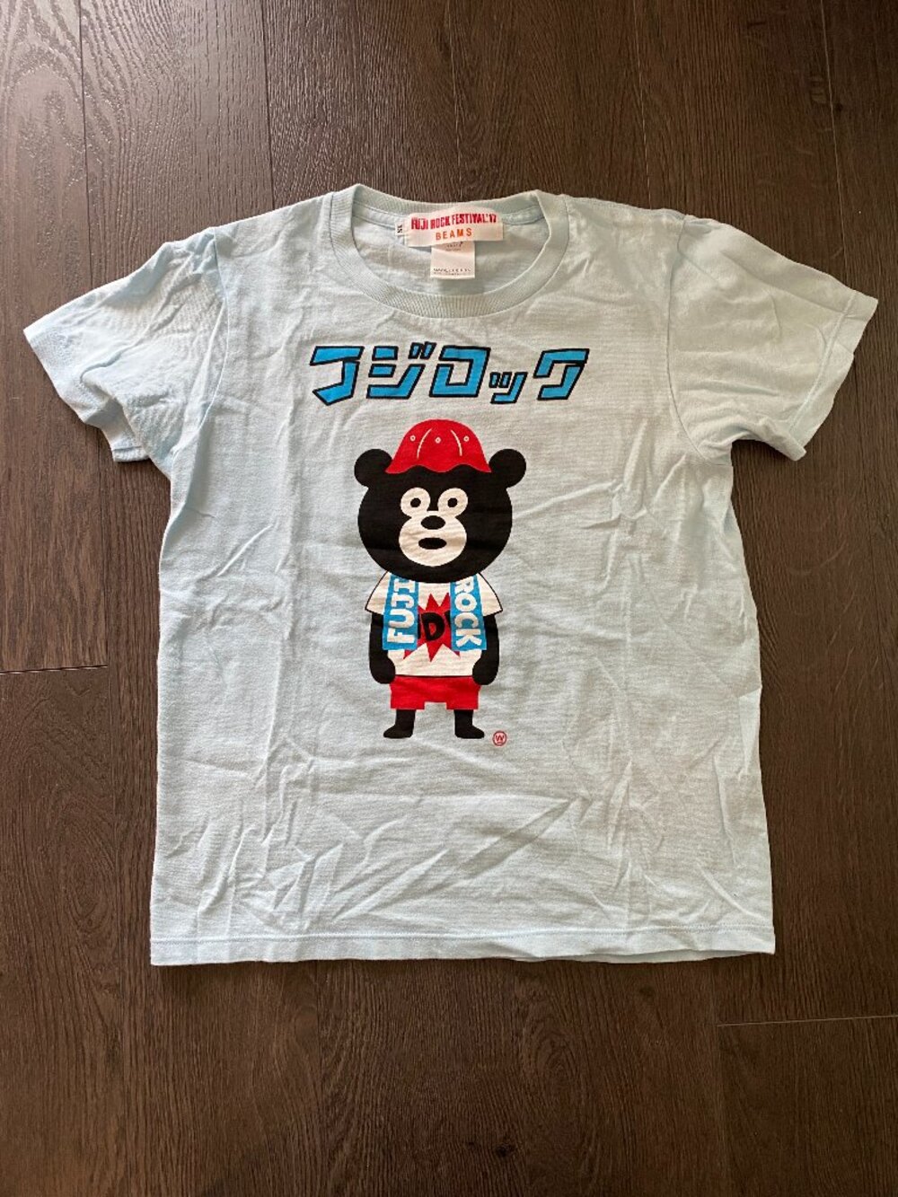 BEAMS JAPAN 2017 FUJI ROCK FESTIVAL MUSIC TSHIRT SIZE XS BEAR MASCOT